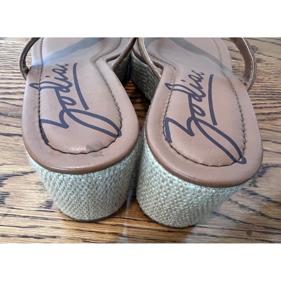 Zodiac Women's Rio Wedge Heel Flip Flop Brown‎ Size 9M - Picture 4 of 8